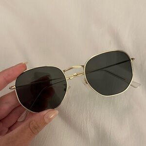 Gold and Black Women's Sunglasses
